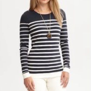 Blue & White Striped Banana Republic Sweater